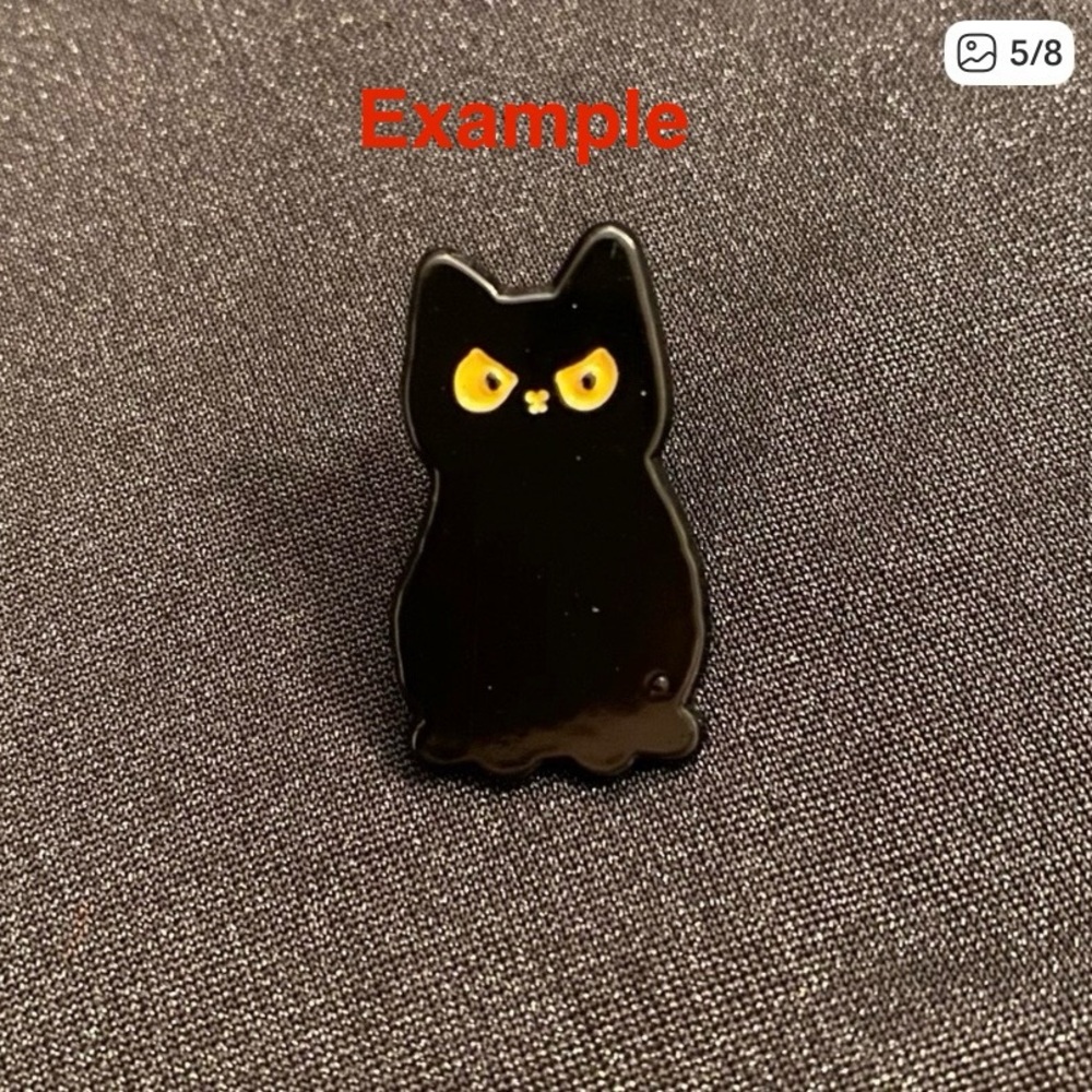 Grumpy Kitty Zipper Pouch with Stickers & Choice of 1 Glitter Pen | Add a pin $7 - Picture 5 of 8